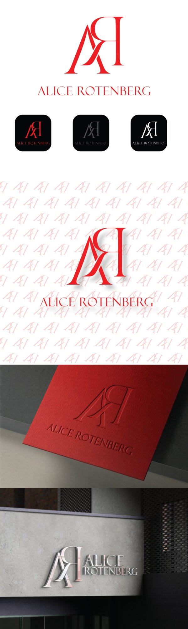 Alice Rotenberg marka kimliği panosu