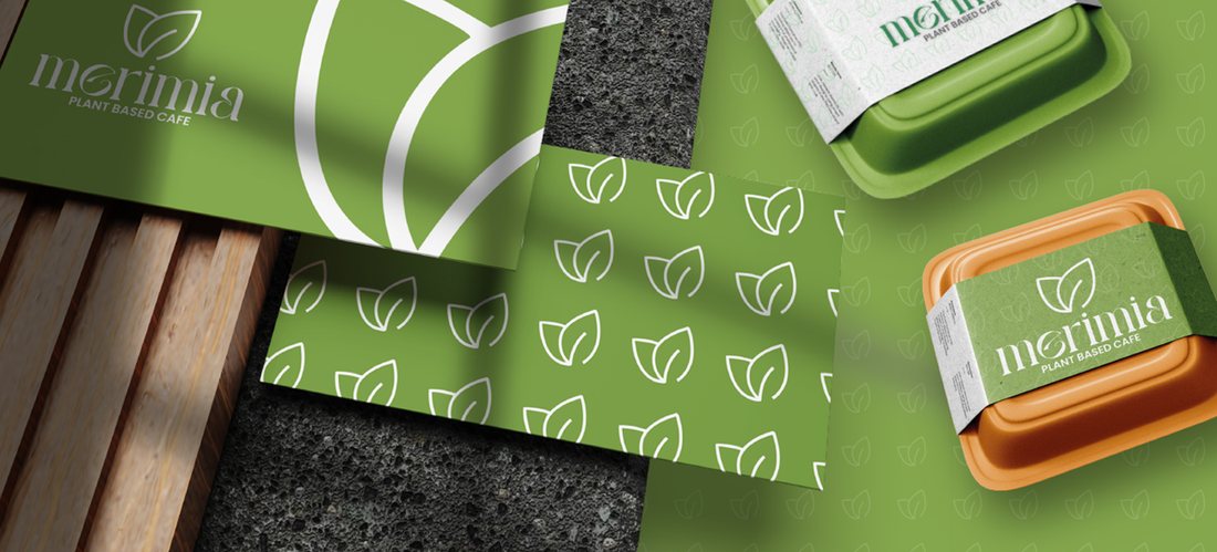 Merimia Plant Based Cafe — marka kimliği çalışması