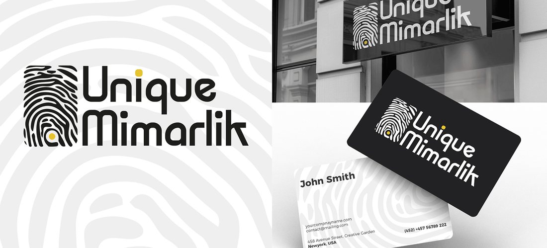 Unique Mimarlık — marka kimliği çalışması